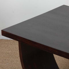 Art Deco oak side table, French craftsmanship, 1930–1940