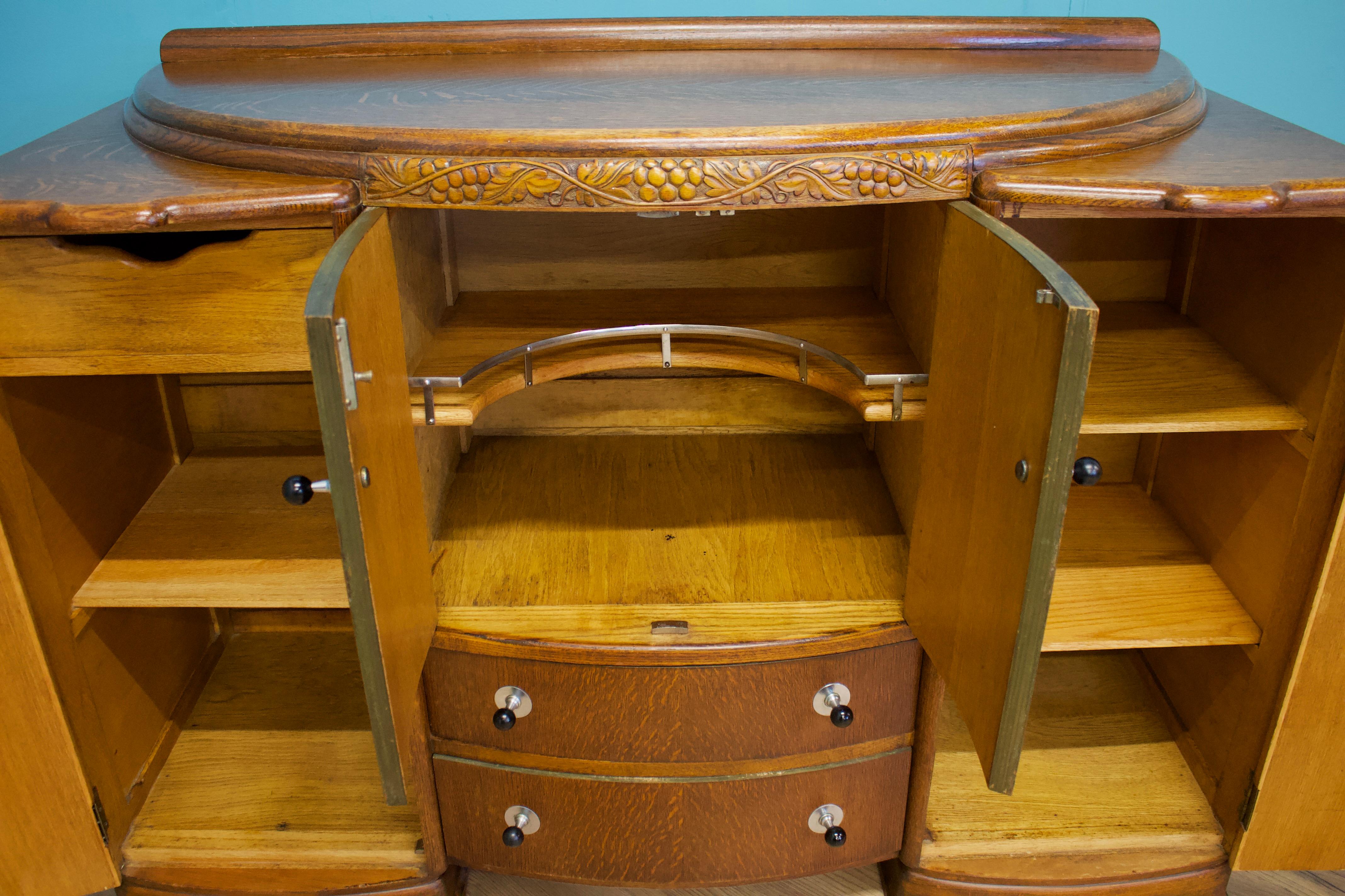 Art Deco Oak Sideboard, 1930s im Angebot 5