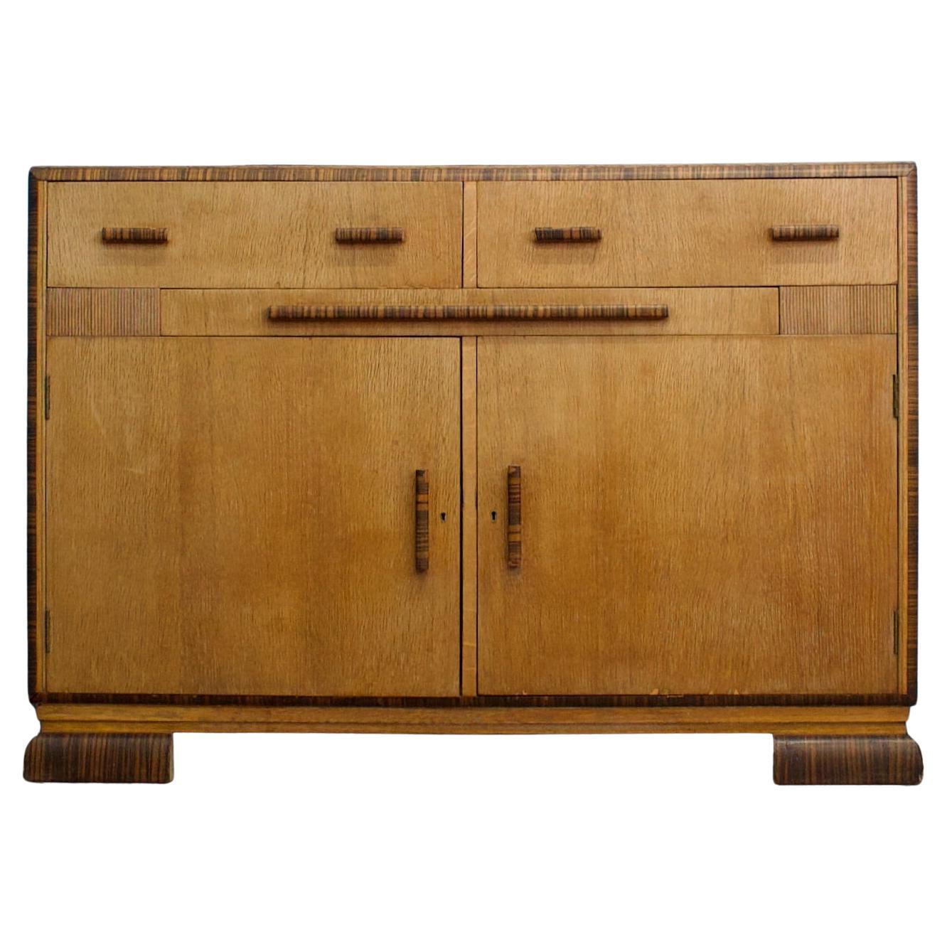 Art Deco Oak Sideboard, 1930s