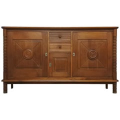 Art Deco Oak Sideboard by Charles Dudouyt, France, 1930s