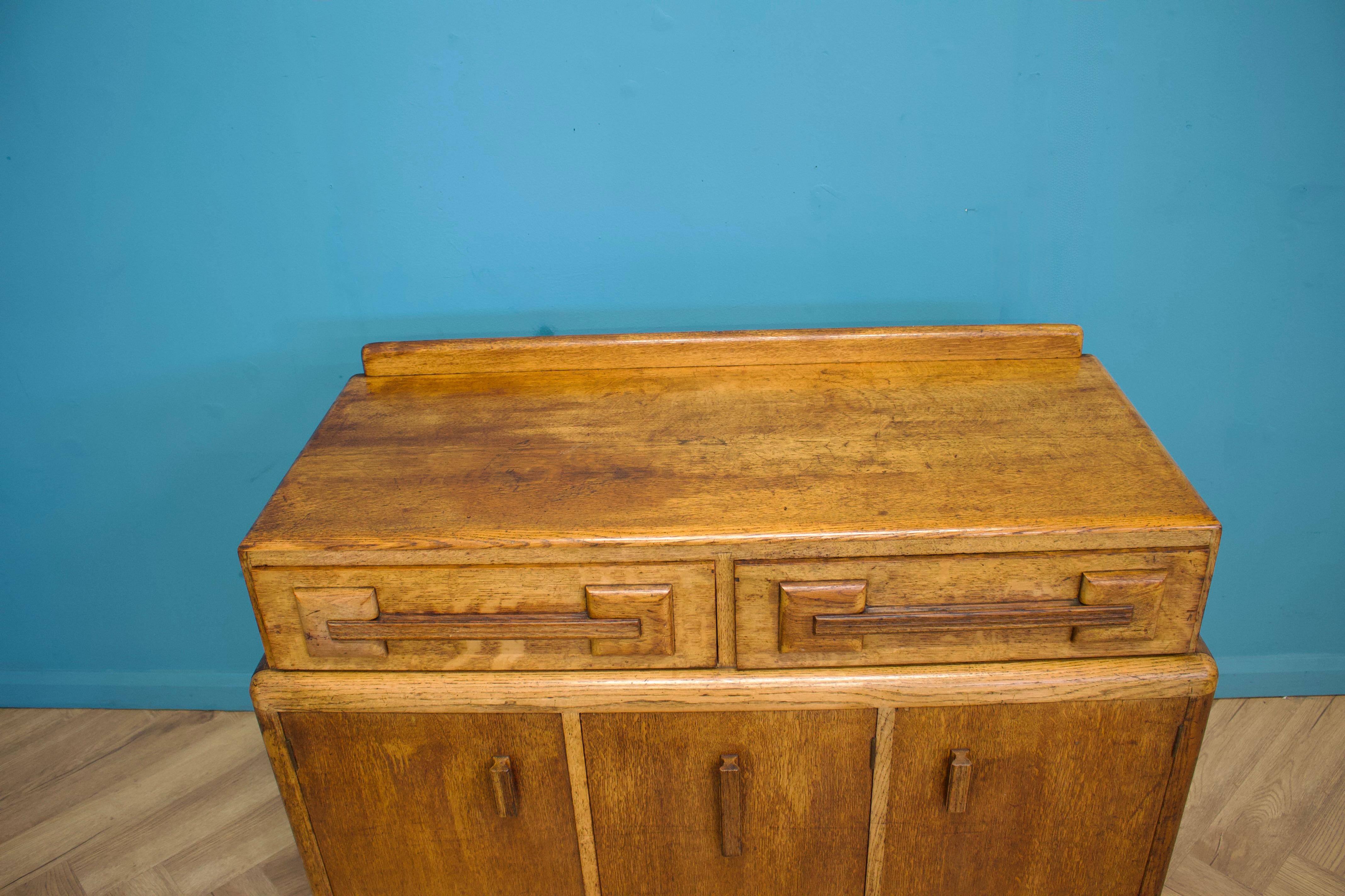 Art Deco Oak Sideboard G Plan Heals, 1930s For Sale 1
