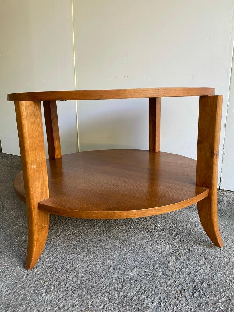 Art Deco Oak Table, in the Style of JM Frank, France, 1930's In Good Condition In Austin, TX