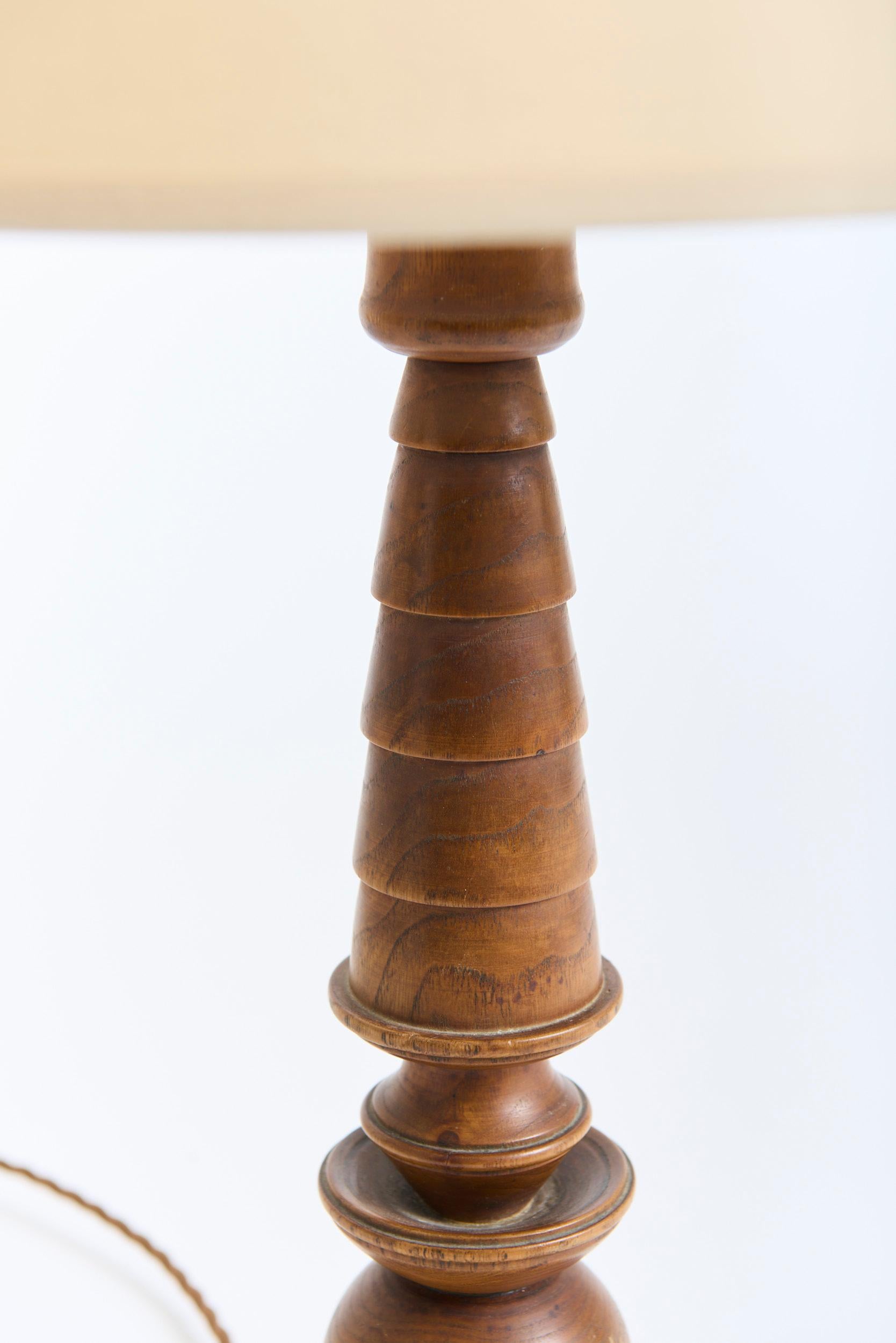 Art Deco Oak Table Lamp In Good Condition For Sale In London, GB