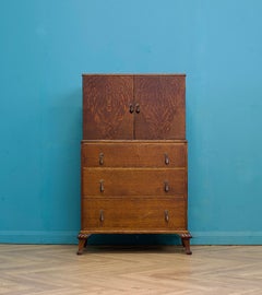 Armadietto portabiancheria in Oak Oak, anni '30, Art Deco