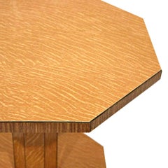 Tavolo Occasionale Art Deco Oak Tiger Wood Blonde