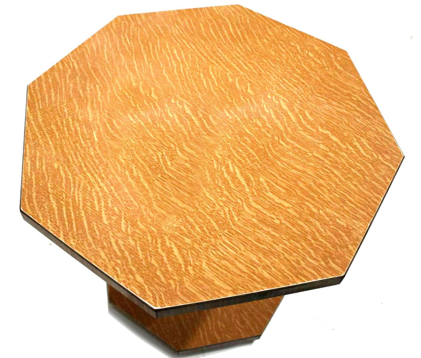 Art Deco Oak Tiger Wood Blonde Occasional Table In Good Condition In Devon, England