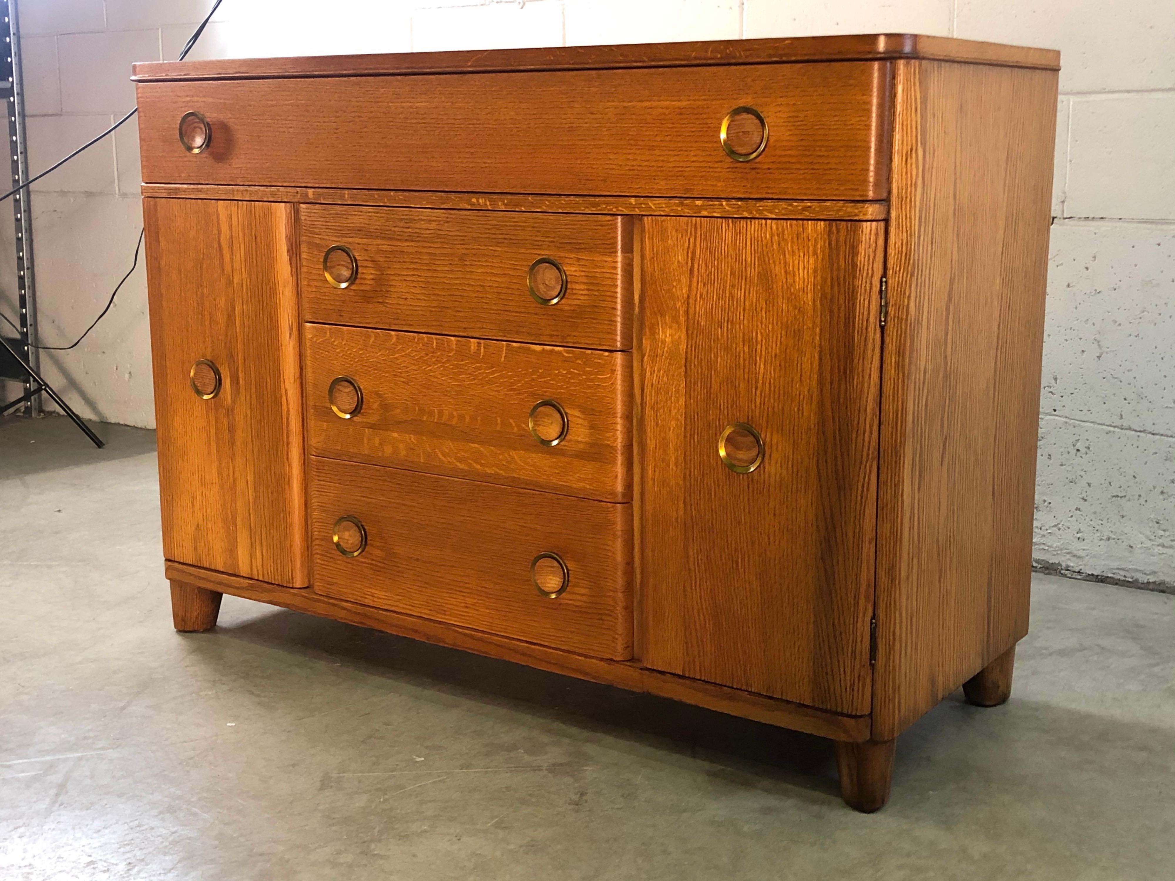 20th Century Art Deco Oakwood Buffet Server