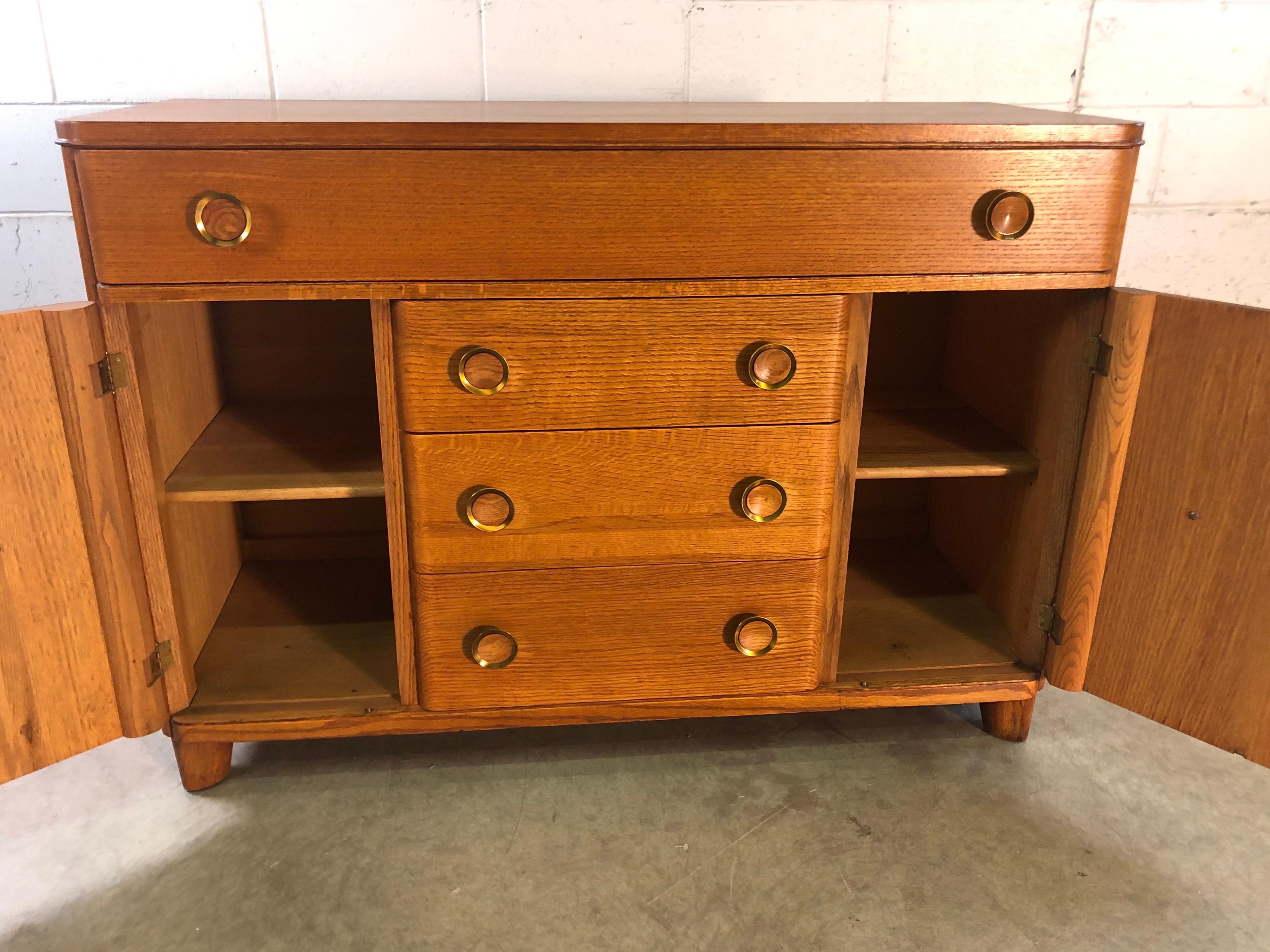 Art Deco Oakwood Buffet Server 3