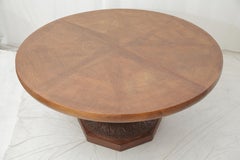 Art Deco Oakwood Round Dining Table 'Extensions Possible'