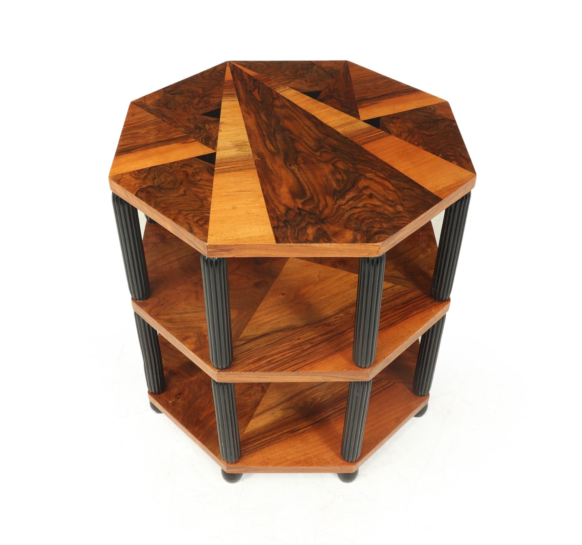 French Art Deco Occasional Octagonal Table France c1920