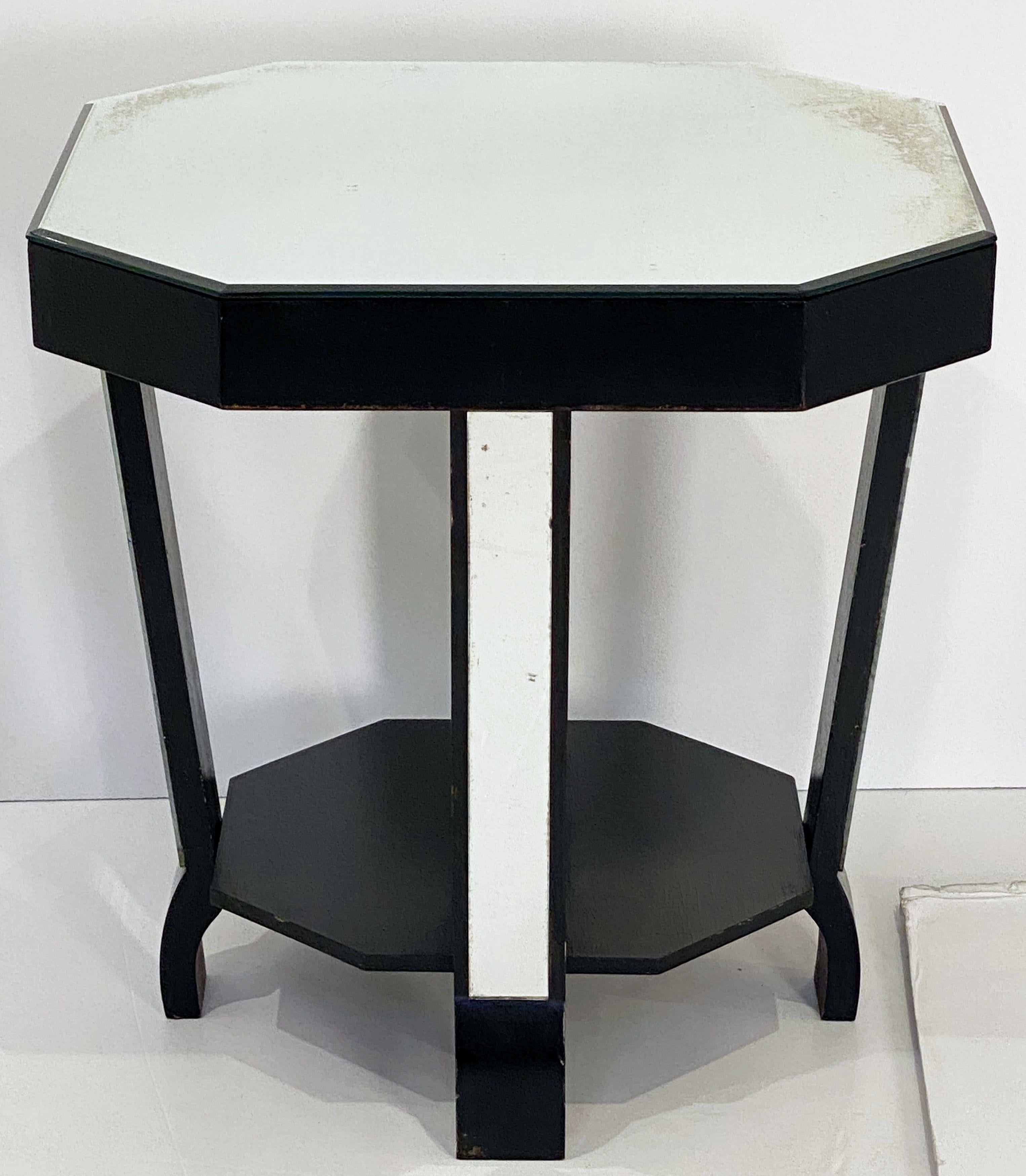 Art Deco Occasional or Side Table with Mirrored Top from England For Sale 7
