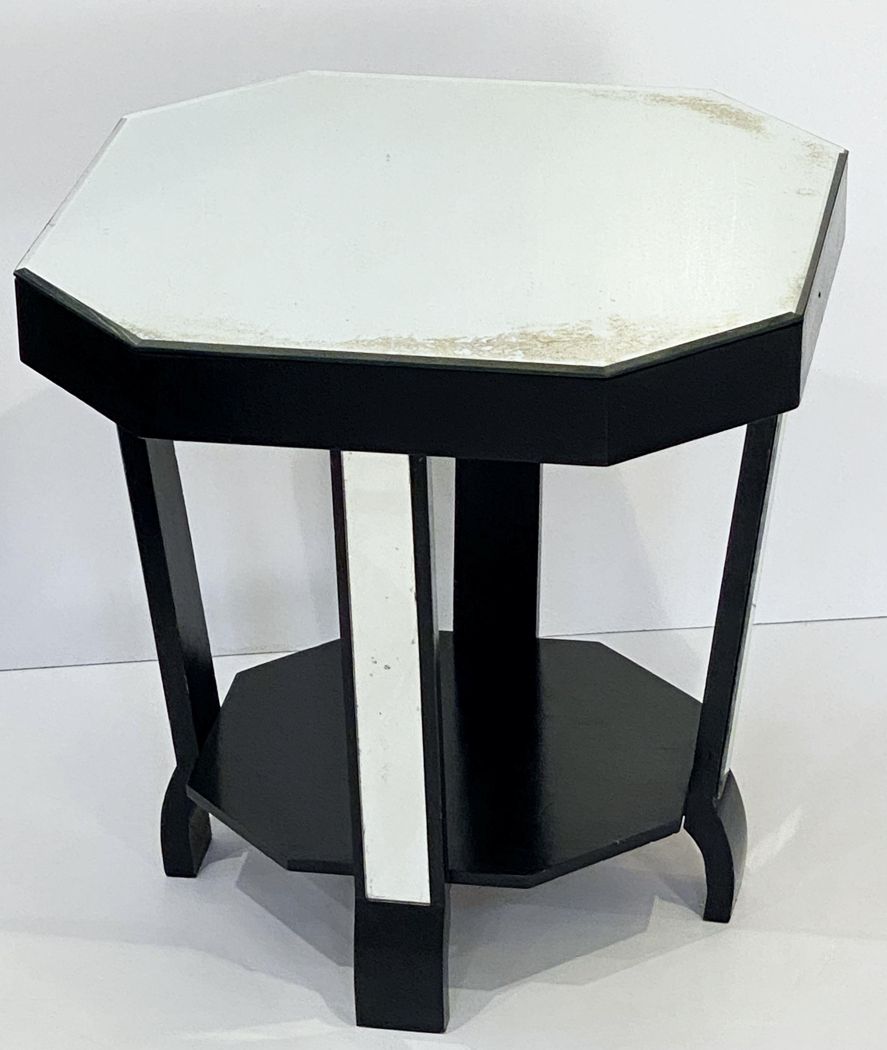 Art Deco Occasional or Side Table with Mirrored Top from England For Sale 8