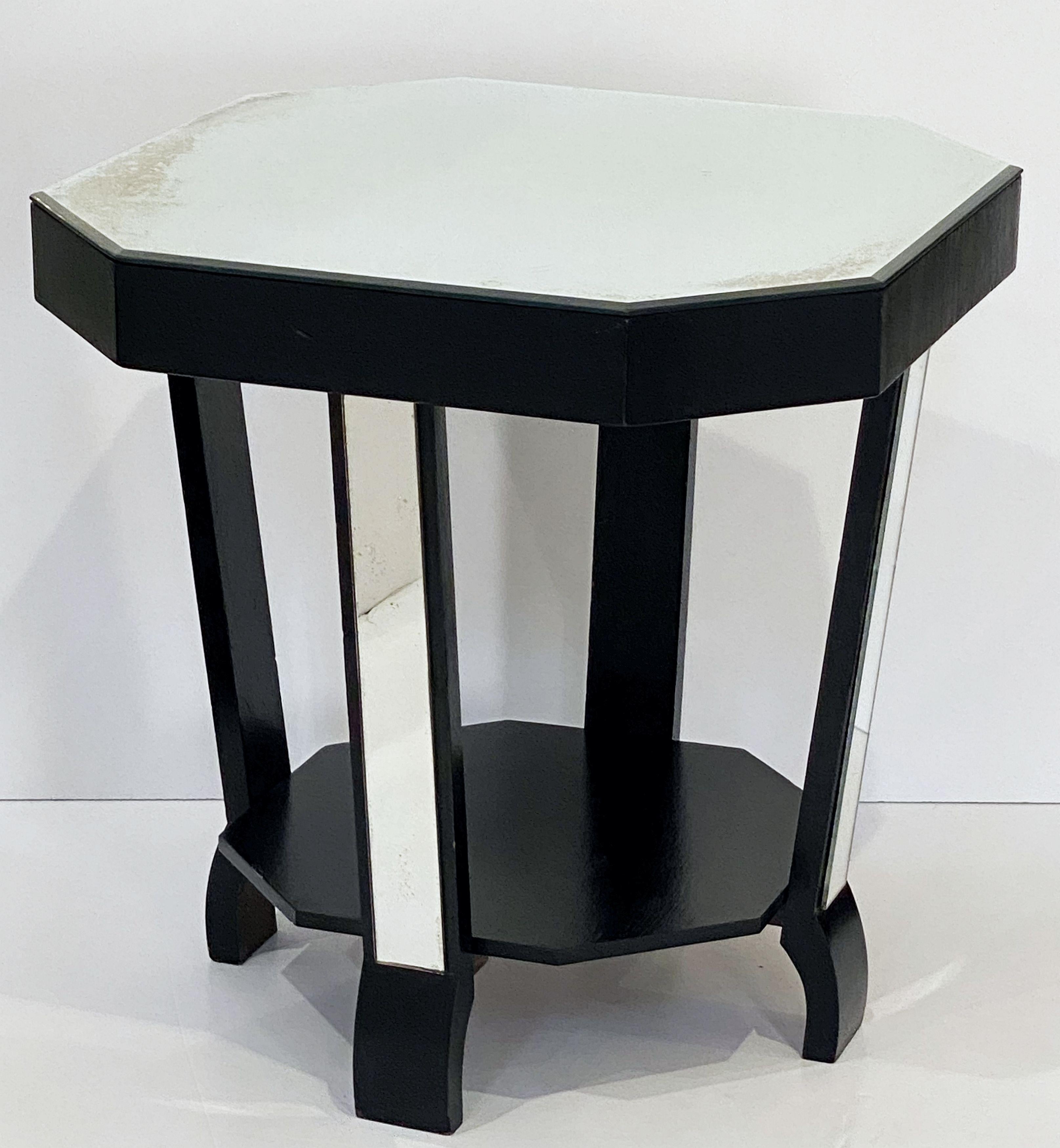 Art Deco Occasional or Side Table with Mirrored Top from England For Sale 11