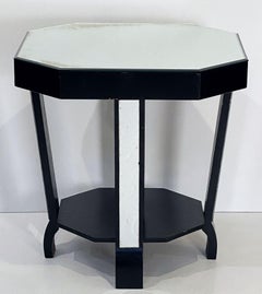 Art Deco Occasional or Side Table with Mirrored Top from England