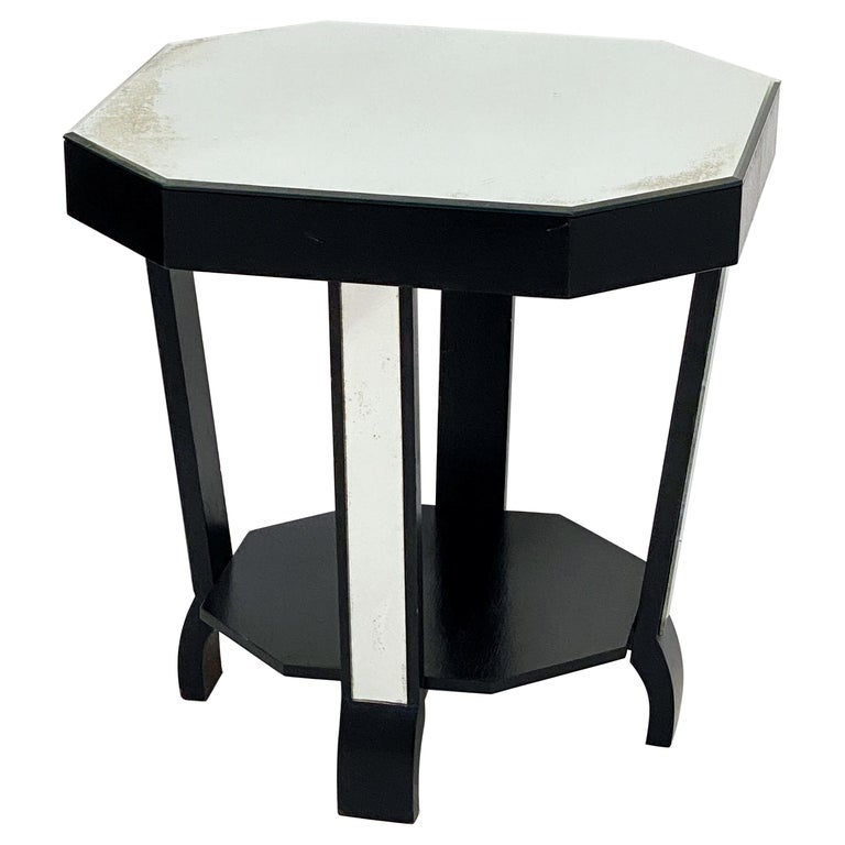 Art Deco Occasional or Side Table with Mirrored Top from England For