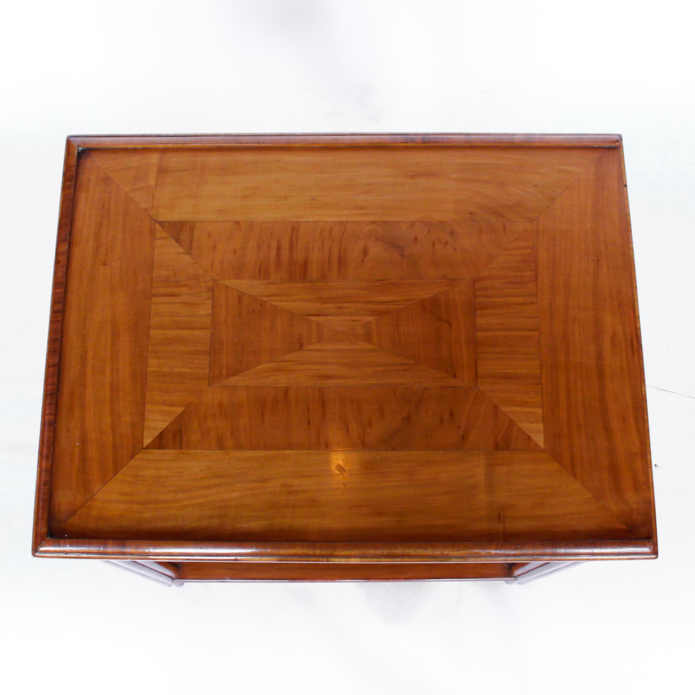 Art Deco Occasional Table Walnut with Sliding Tray and Integral Drawer 1930's 7