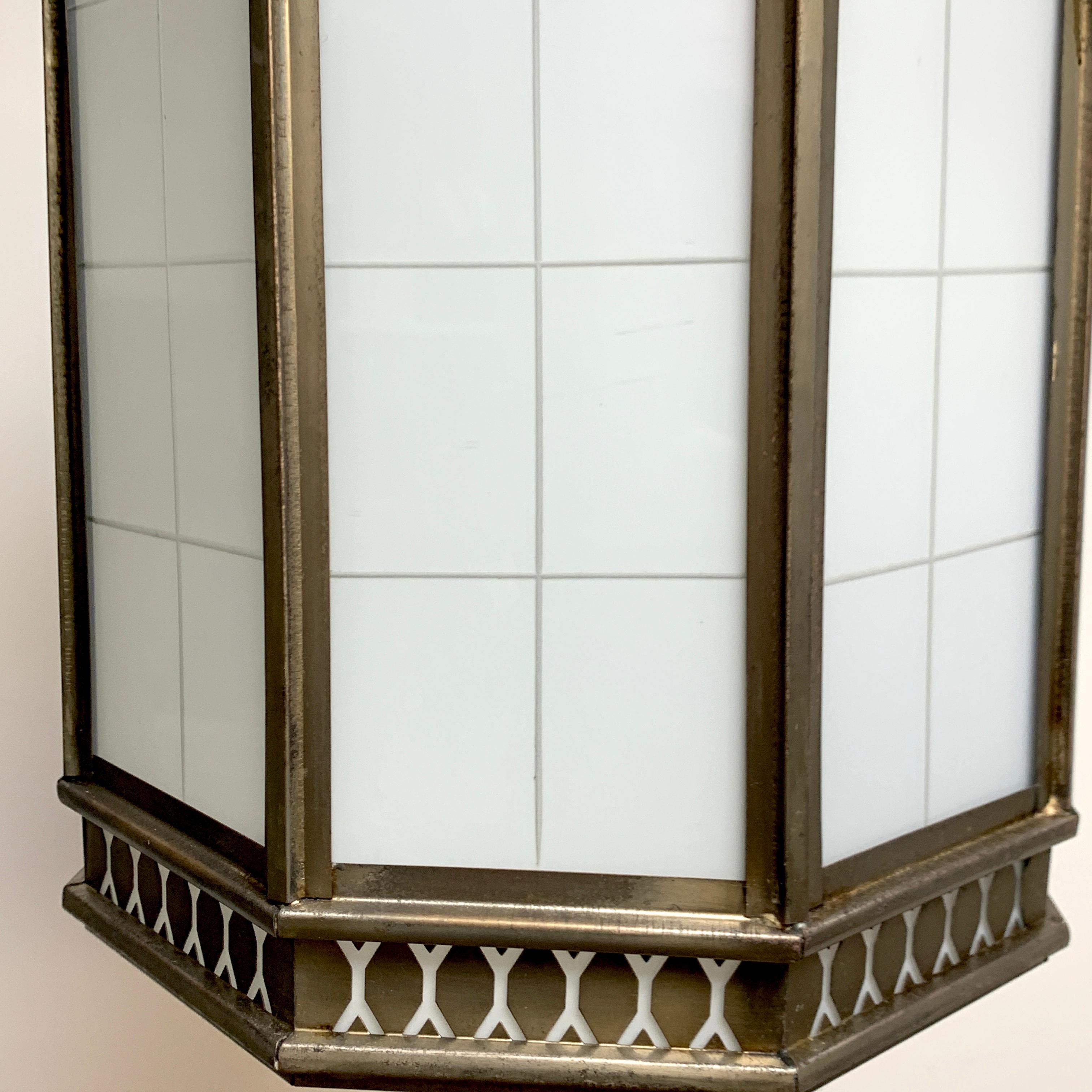 Art Deco Octagon Lantern from The El Cid Theatre, Los Angles In Good Condition For Sale In West Palm Beach, FL