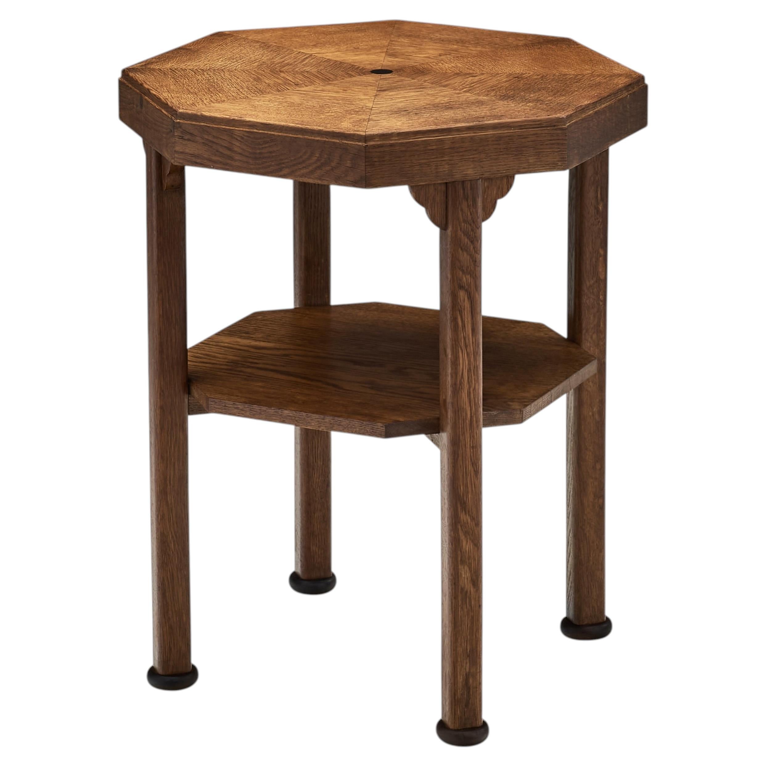 Art Deco Octagonal Side Table, Europe First half of the 20th Century
