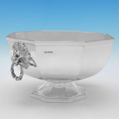 Art Deco Octagonal Sterling Silver Bowl - Sheffield 1923