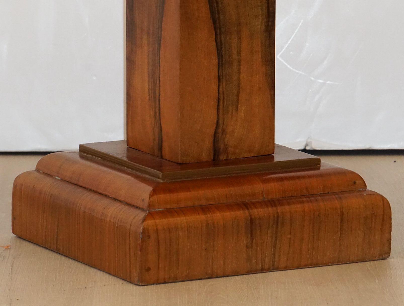 Art Deco Octagonal Table with Burr Walnut Veneer from England 12