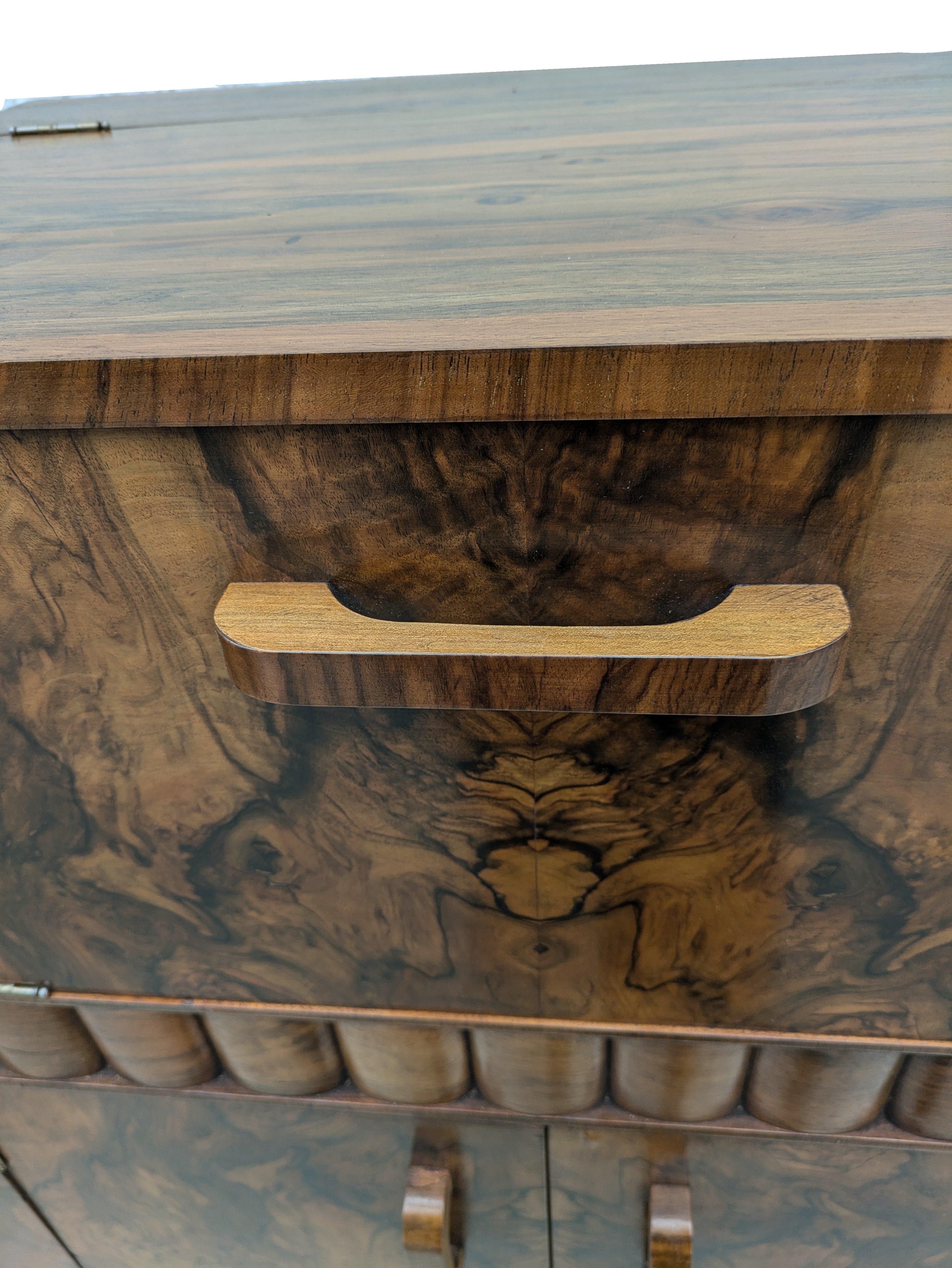 Mirror Art Deco Odeon Dry Bar Cocktail Cabinet, English, c1930