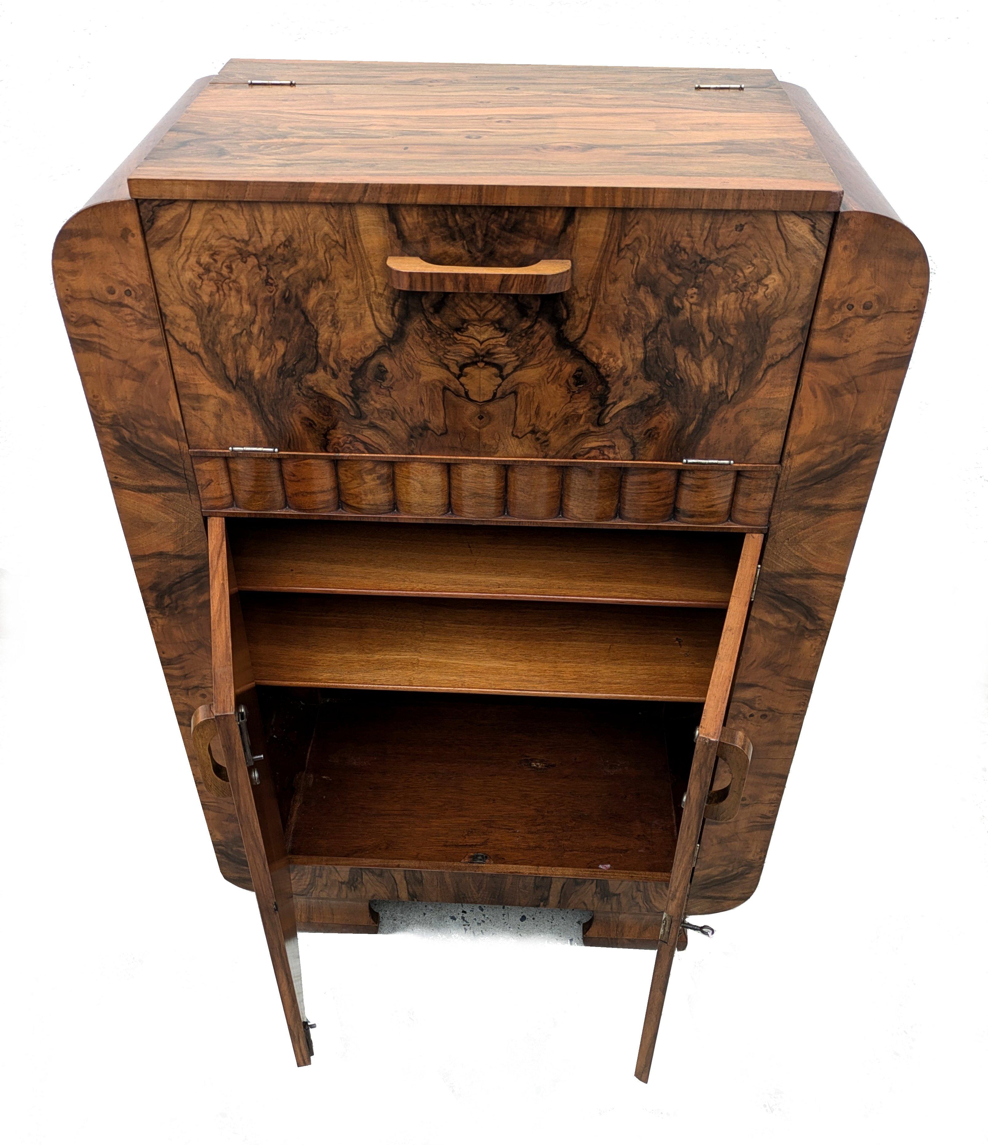 Art Deco Odeon Dry Bar Cocktail Cabinet, English, c1930 1