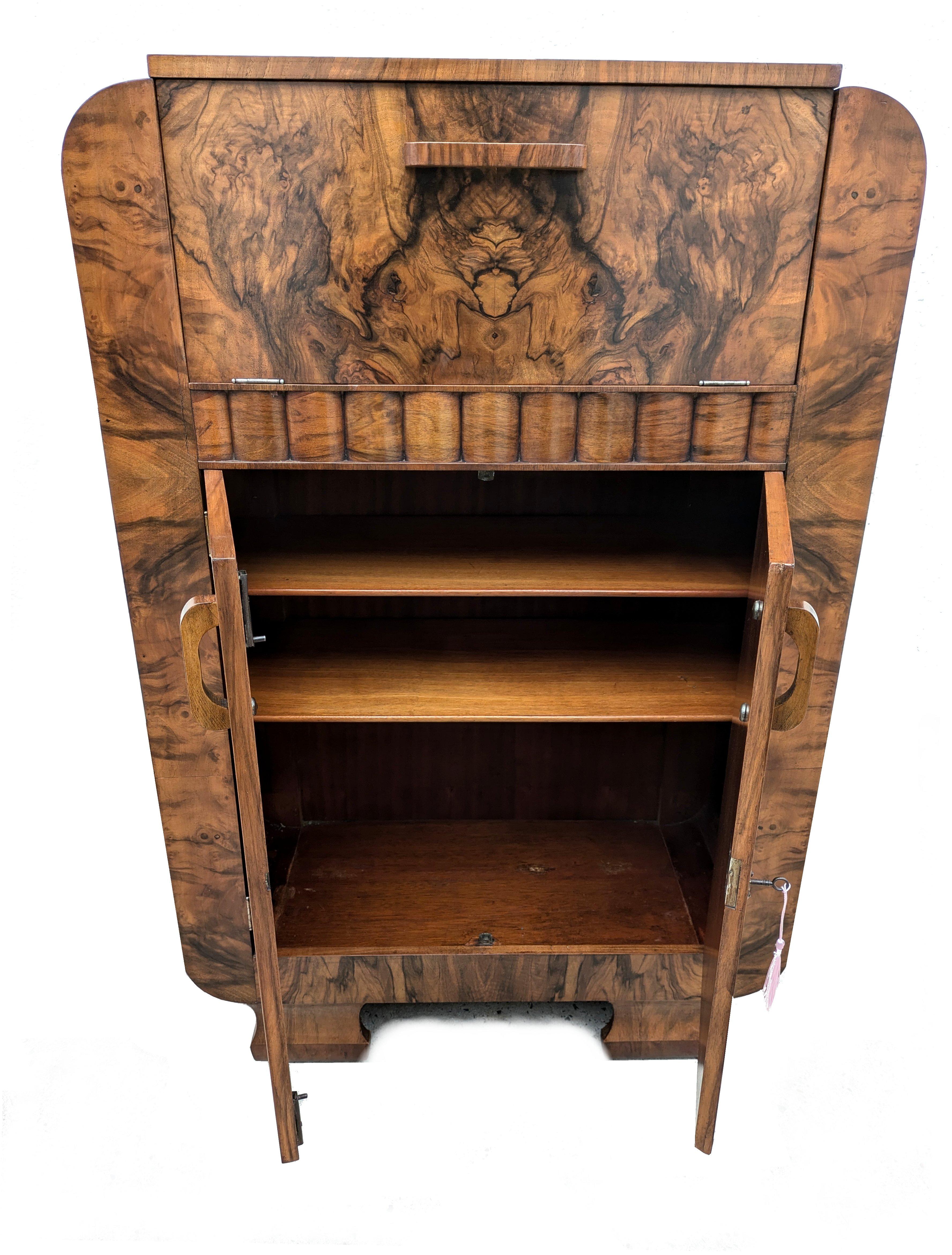 Art Deco Odeon Dry Bar Cocktail Cabinet, English, c1930 2