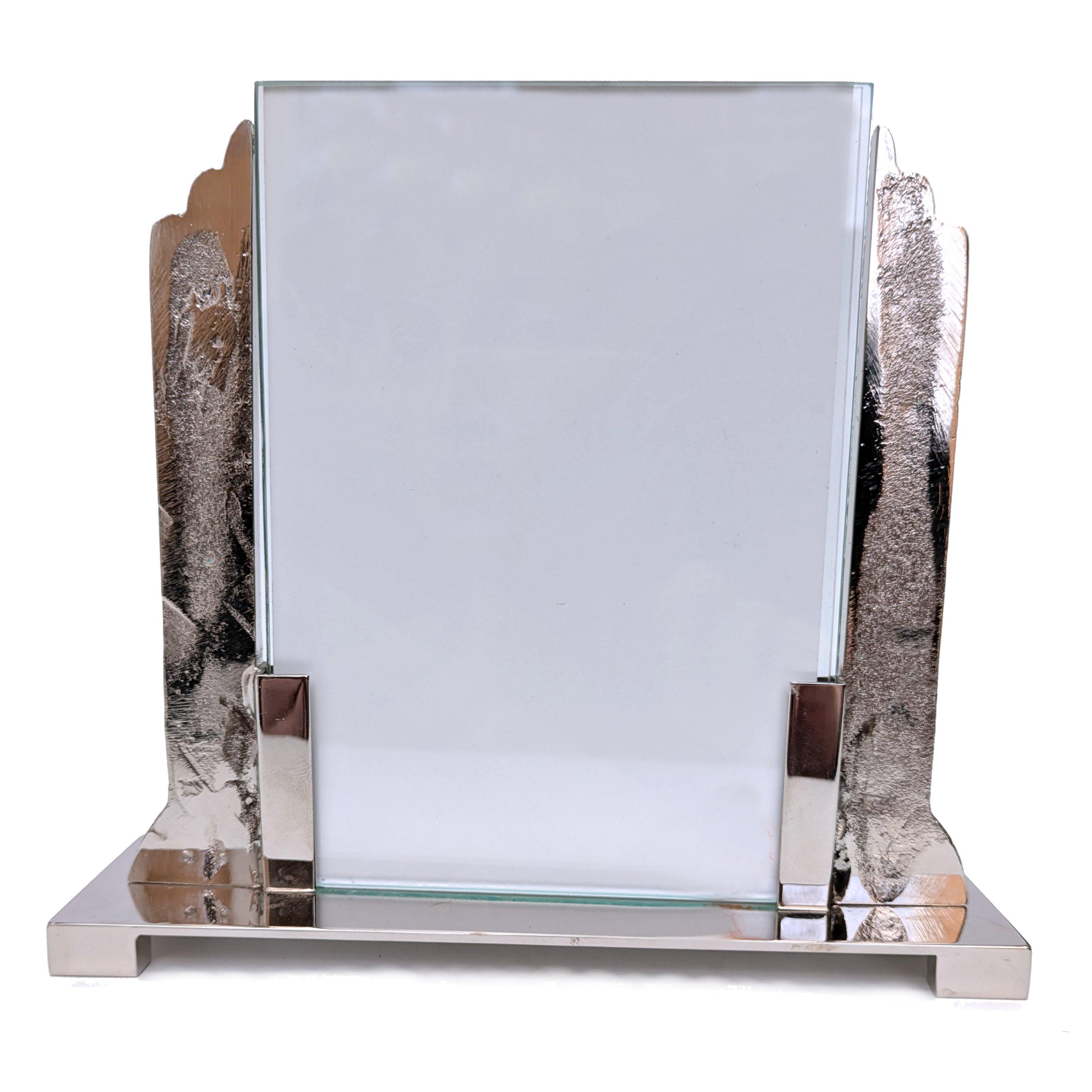 Art Deco Odeon Nickle Silver Free Standing Picture Frame, c1930 1
