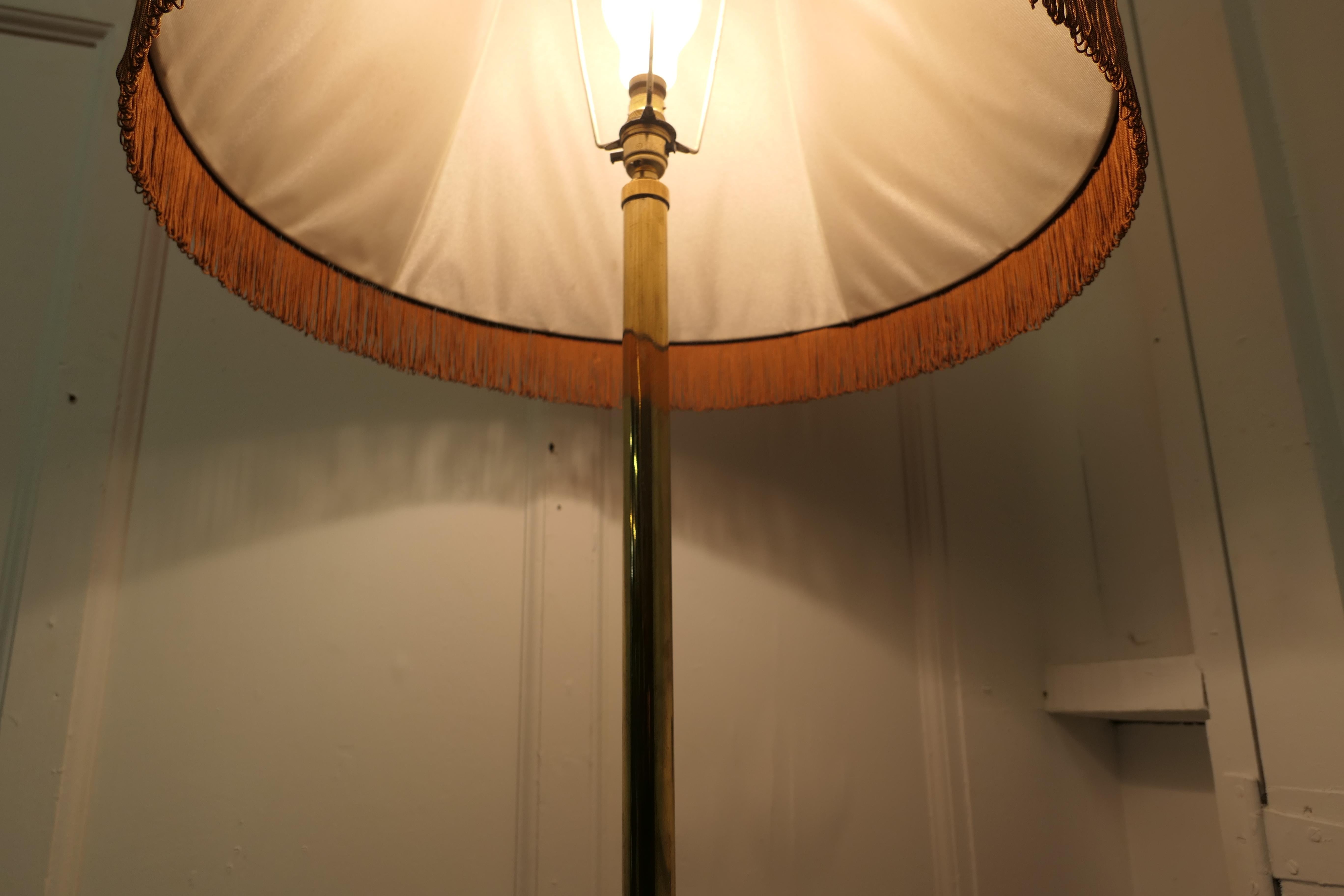 Art Deco Odeon Style Black and Brass Standard or Floor Lamp 1