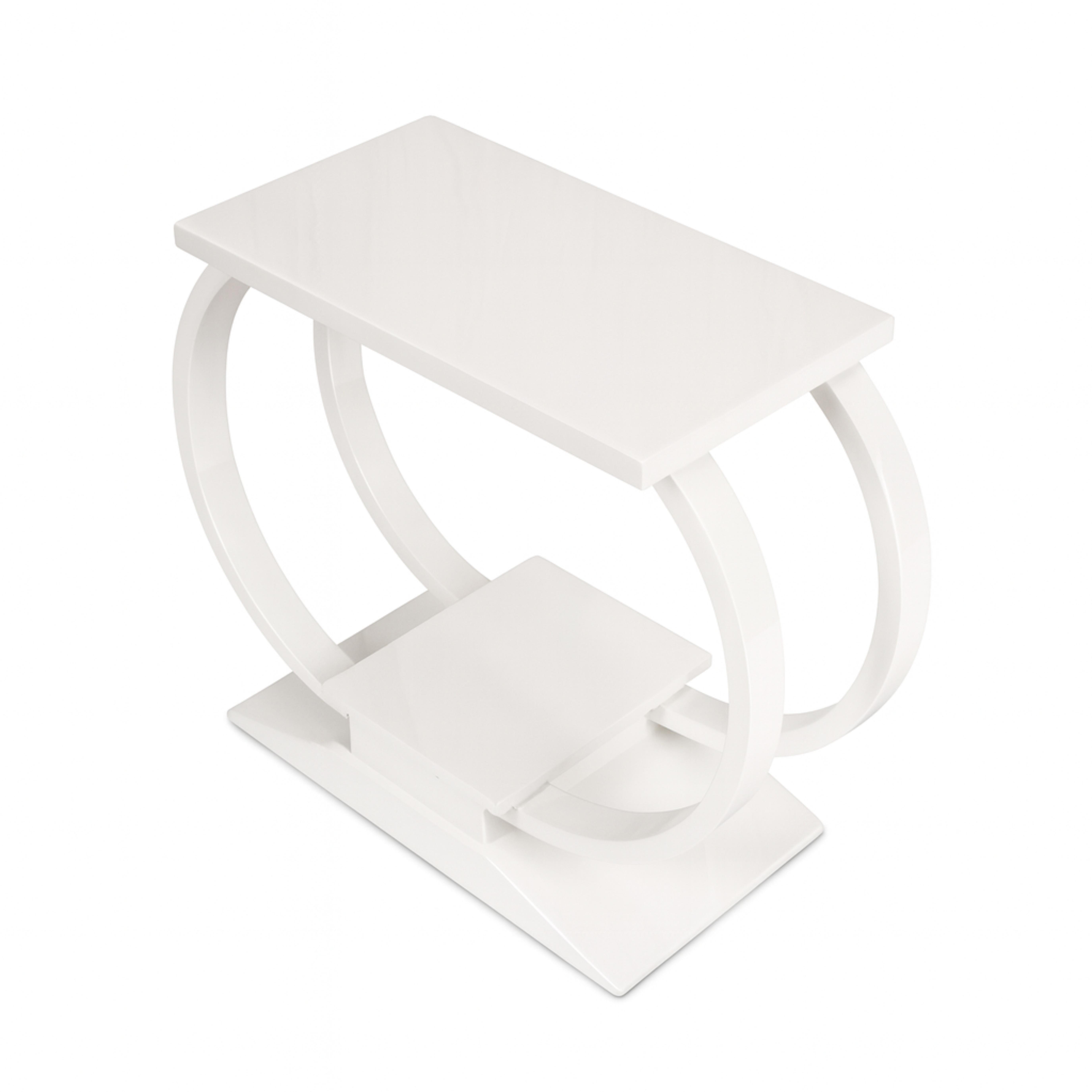 Art Deco Off-White  Table console A Hall en laque noire, 20e siècle Bon état - En vente à Lisbon, PT