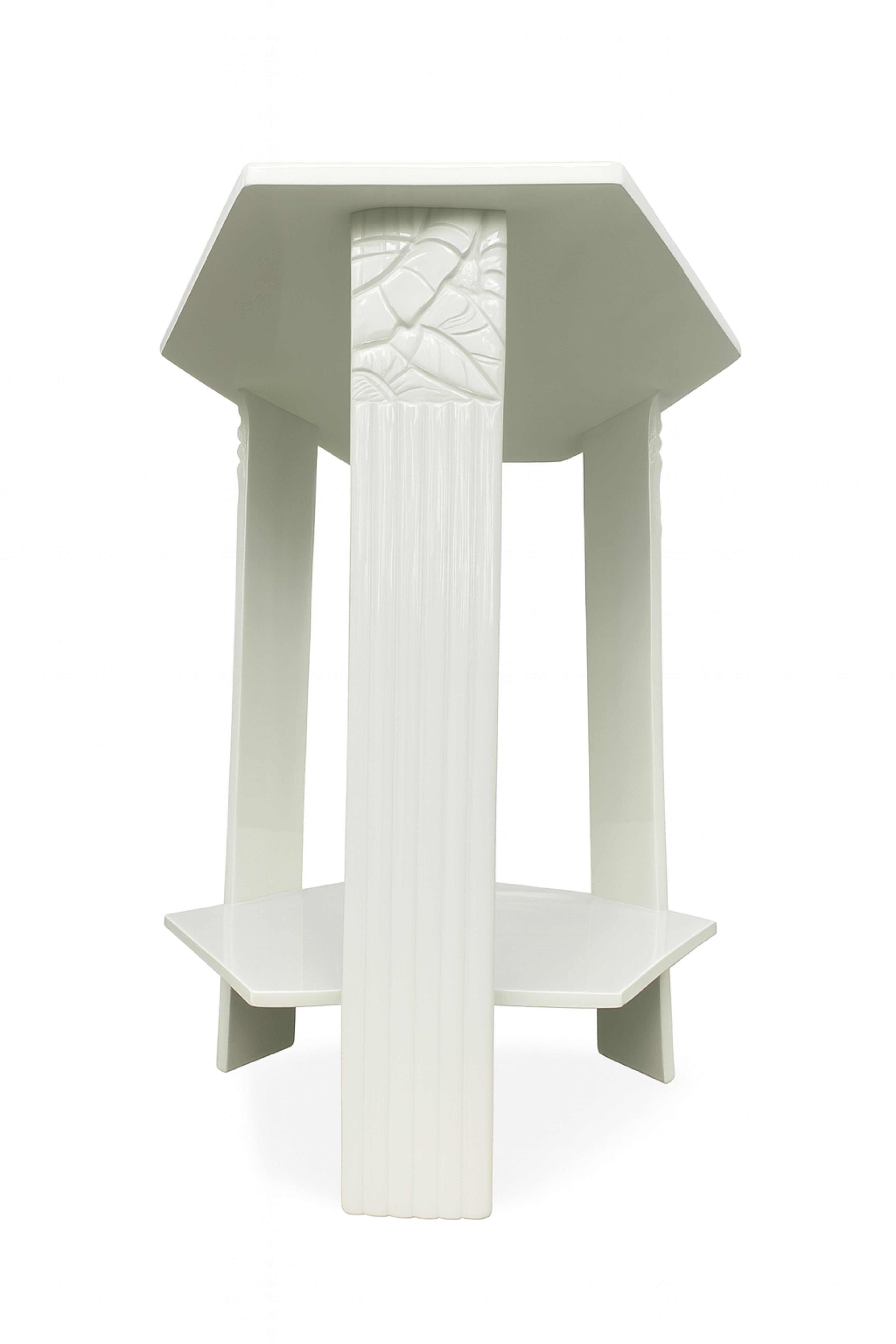 Français Guéridon art déco en blanc, 20e siècle en vente