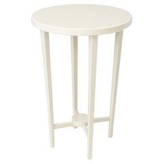 Mesa de pedestal Art Decó en blanco roto, Siglo XX