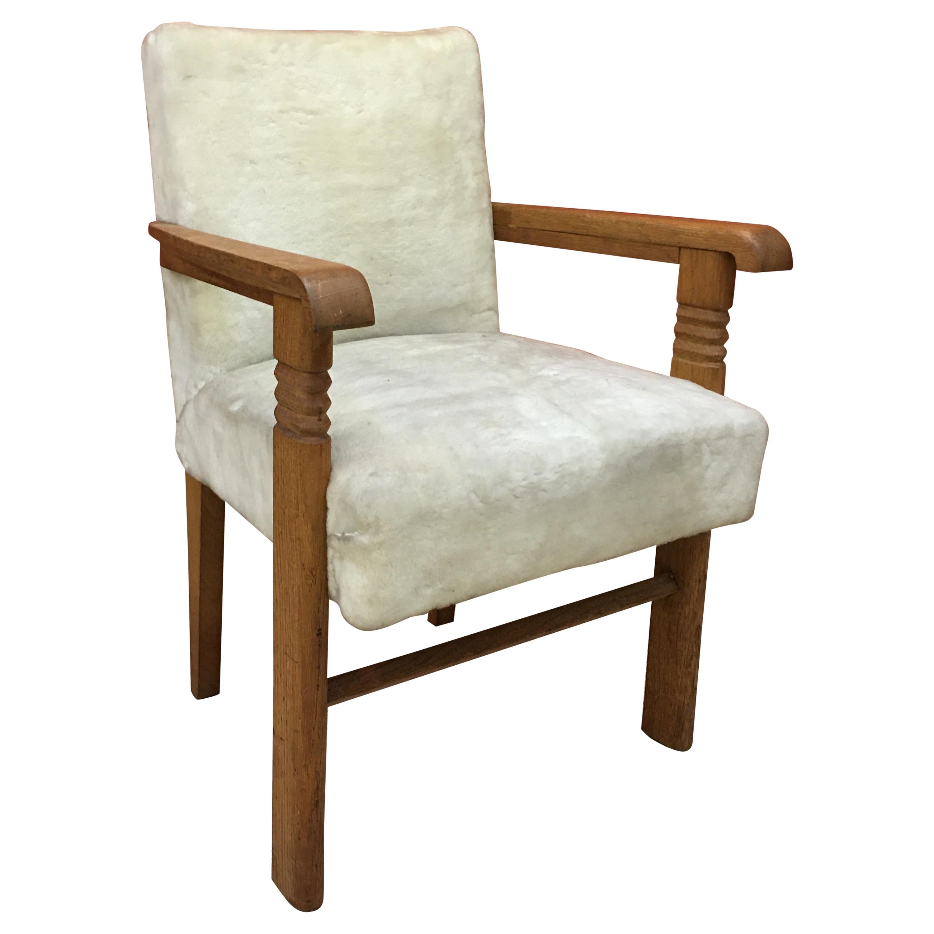 Art Deco Office Armchair Attributed to Charles Dudouyt, circa 1940