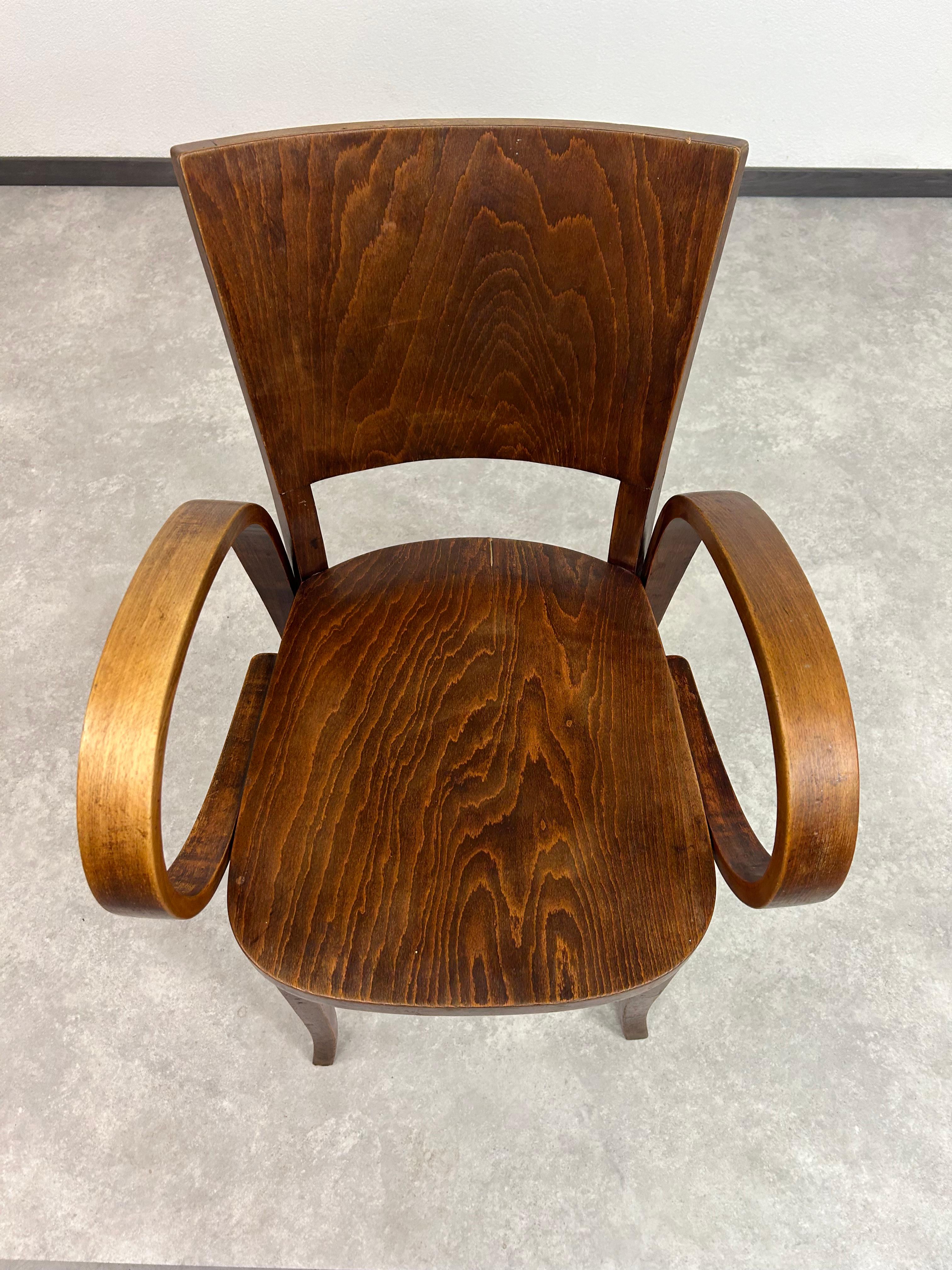 Slovak Art deco office chair by Thonet Mundus