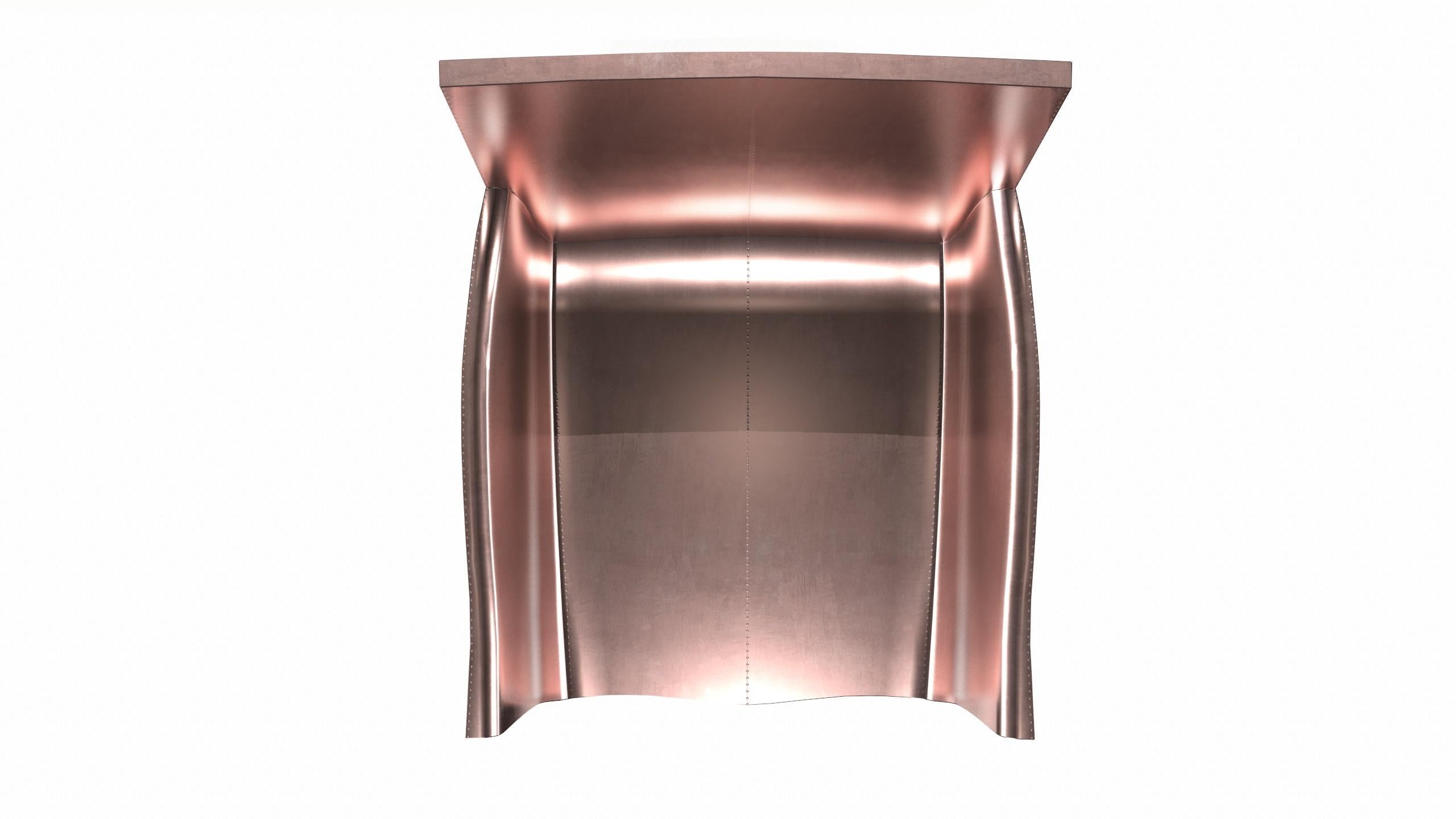 Art-Déco-Bürostuhl aus glattem Kupfer von Paul Mathieu für S. Odegard, Art déco im Angebot 2