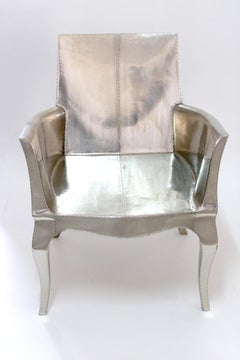 Art Deco Office Chair in Smooth White Bronze by Paul Mathieu for S. Odegard
