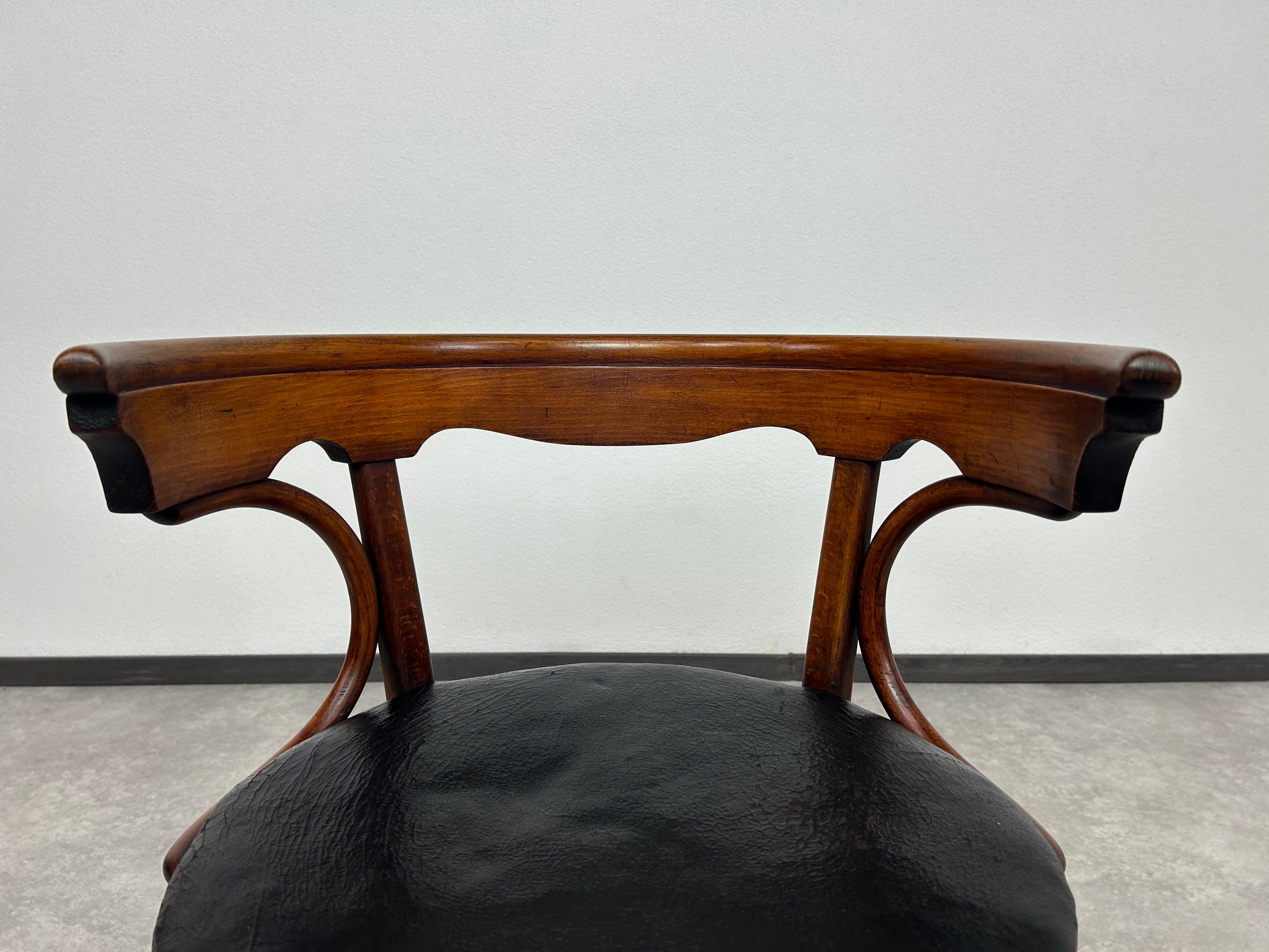 Jugendstil Sedia da ufficio Art déco n. 2 di J&J Kohn in vendita