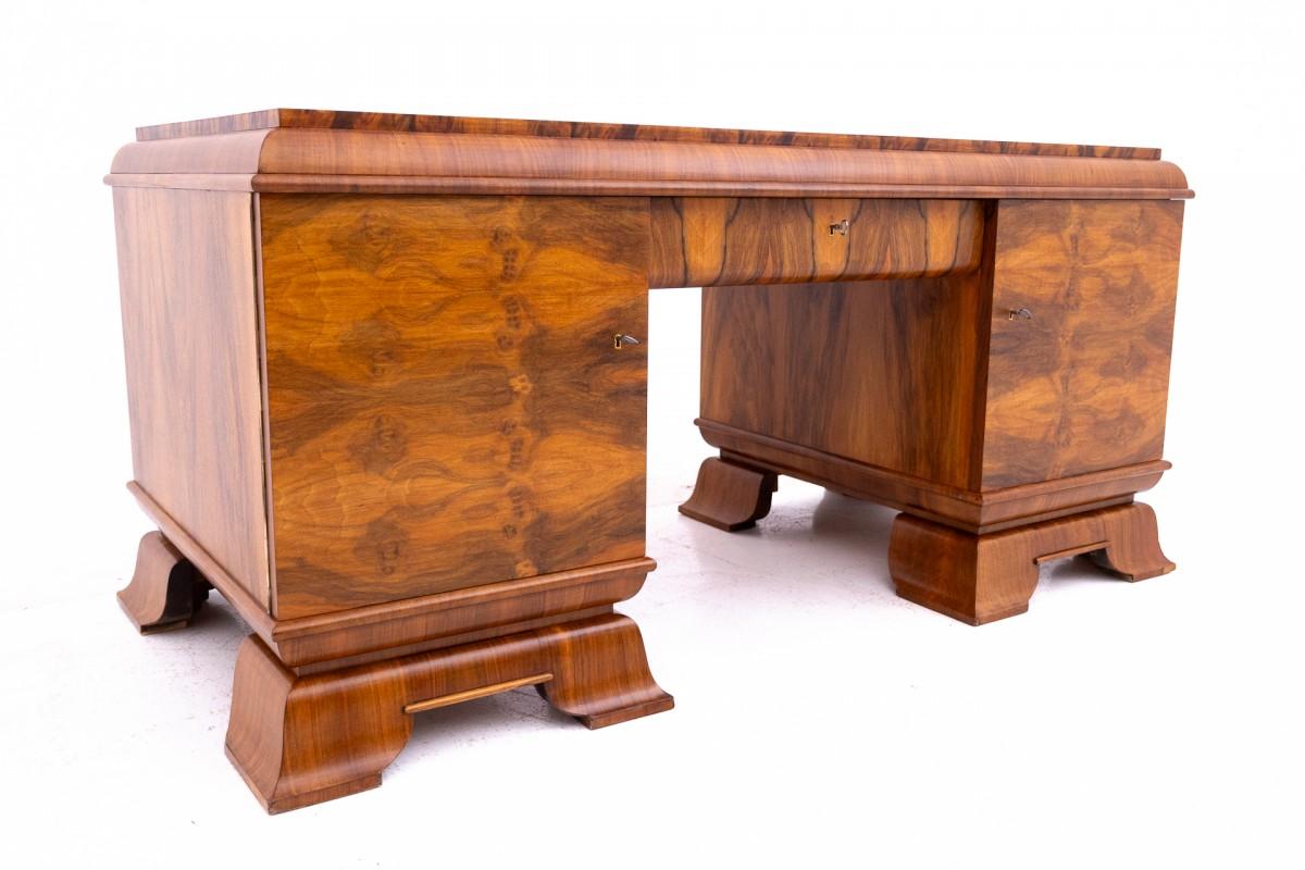 Ensemble de bureau Art déco des années 1930, Pologne. Après la rénovation. Bon état - En vente à Chorzów, PL