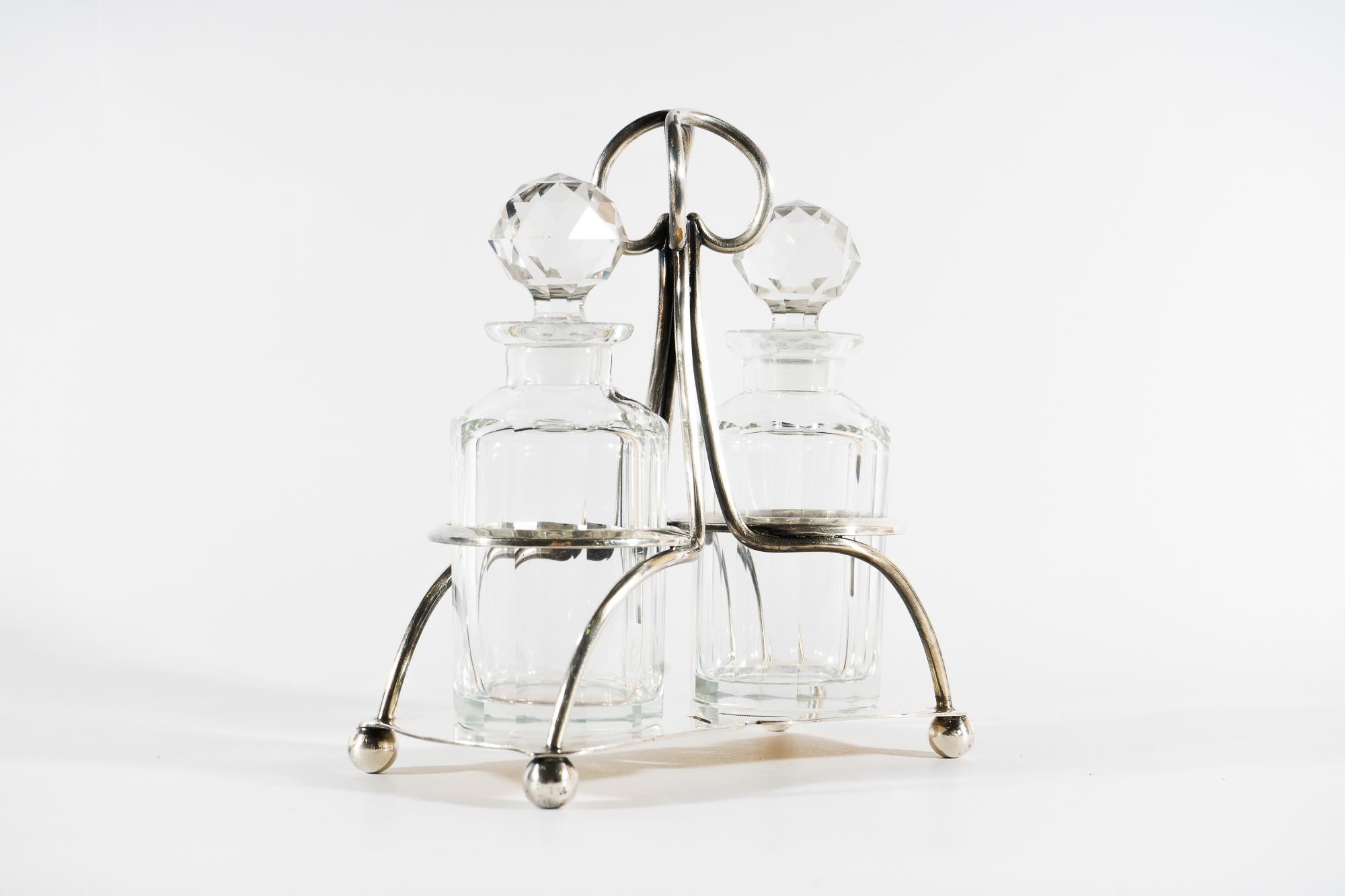 �Öl- und Vinegar-Set im Art déco-Stil, Wien, um 1920 (Frühes 20. Jahrhundert)