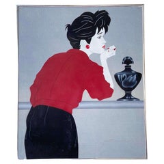 Art Deco Oil Painting Reproduction of “Suzanne” by Robert Blue, Nagel Style