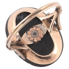 Art Deco Old Cut Diamond And Onyx Ring