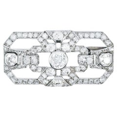 Art Deco Old Cut Diamond Brooch