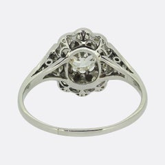 Art Deco Old Cut Diamond Cluster Ring