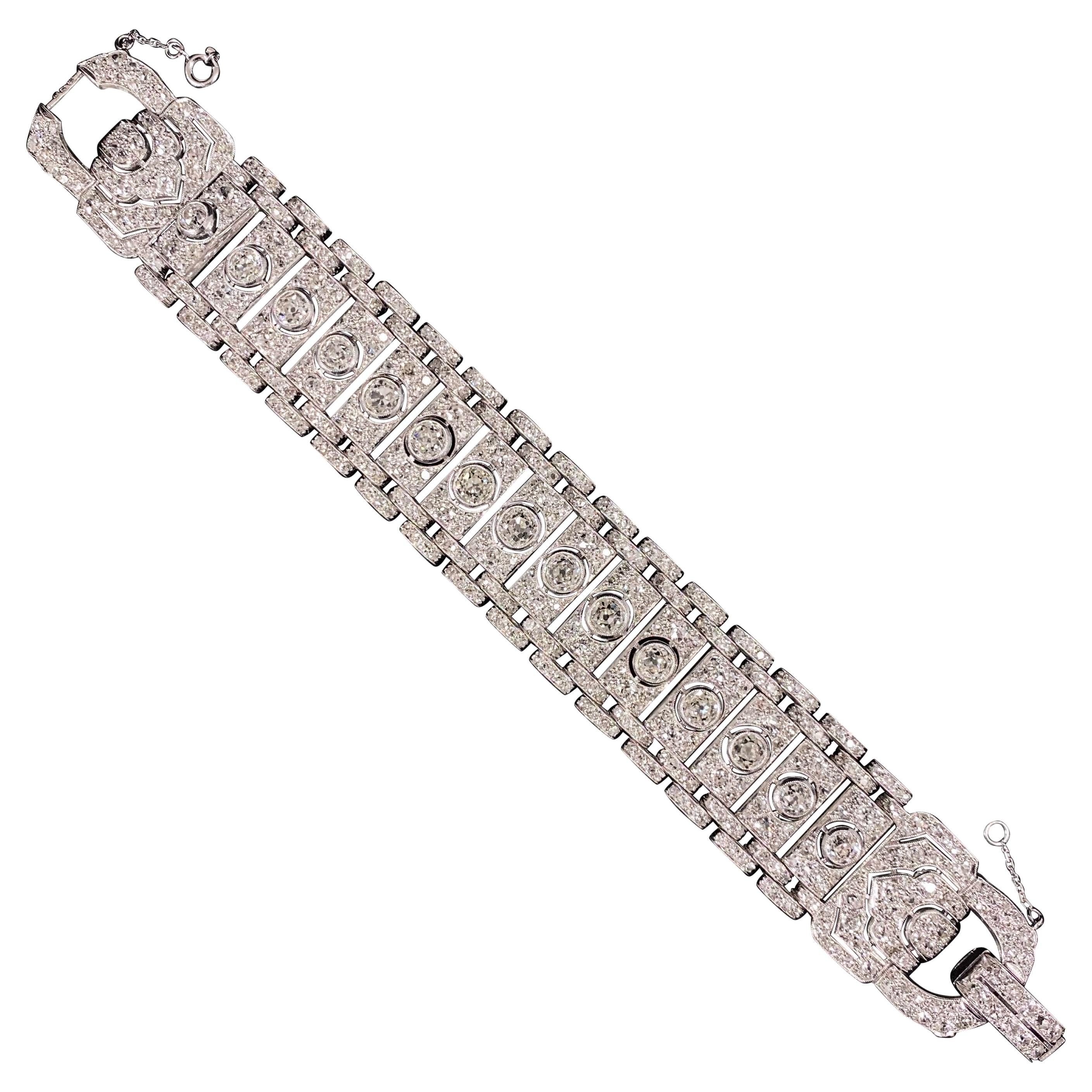 1930s TIFFANY and CO. Art Deco Diamond French-Cut Sapphire Bracelet For ...