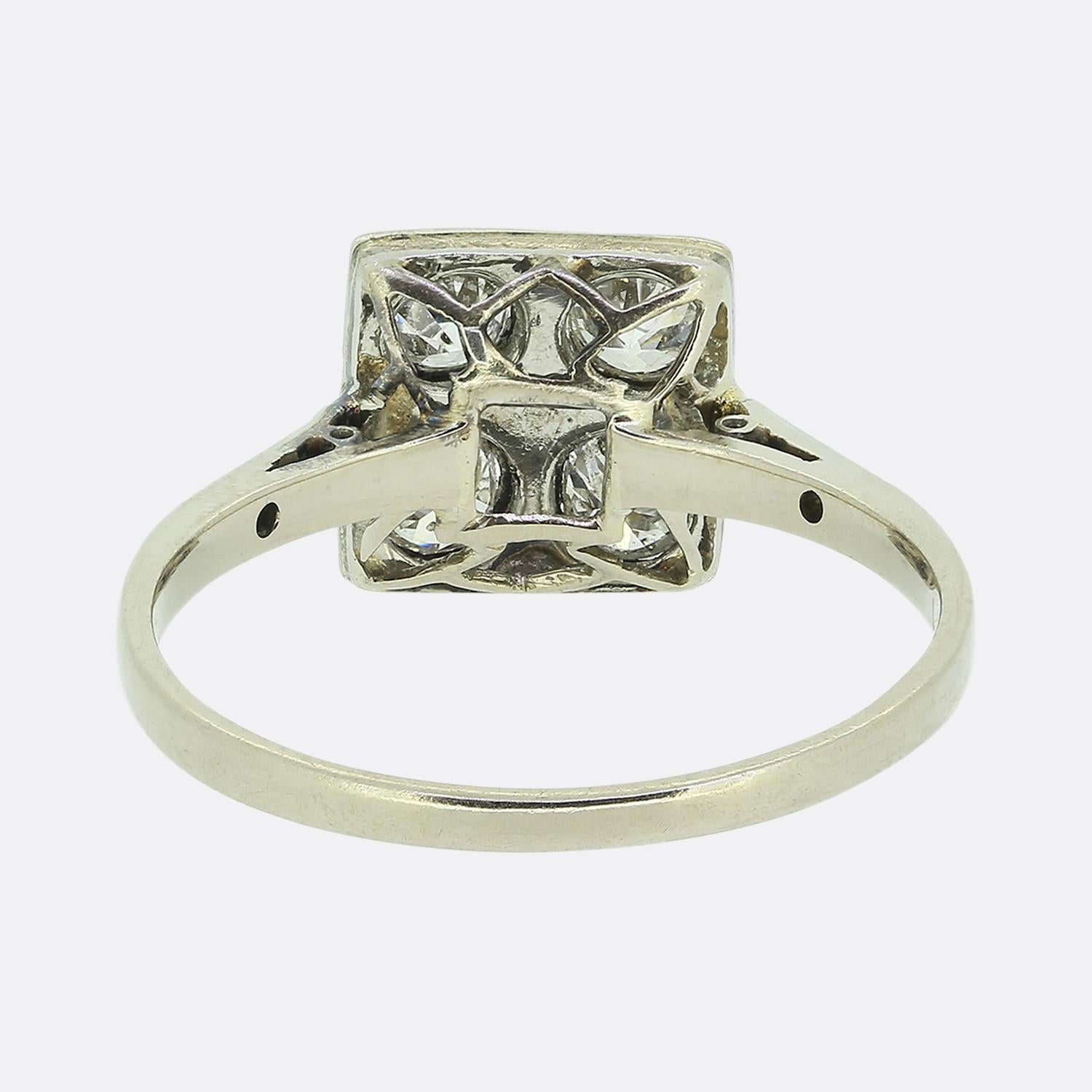 Art Deco Altschliff Diamantring (Alteuropäischer Schliff) im Angebot