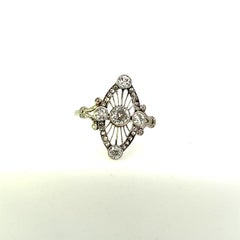 Art Deco Old European and Rose Cut Diamond Ring