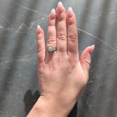 Art Decó Antiguo Diamante talla europea Oro 14K Trigo Anillo de compromiso vintage