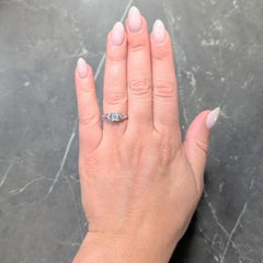 Art Deco Old European Cut Diamond 18 Karat White Gold Vintage Engagement Ring