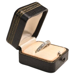 Art Deco Old European Cut Diamond (Approx 0.90-Carats) Eternity Band, Platinum