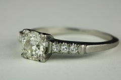 Art Deco Old European Cut Diamond Engagement Ring